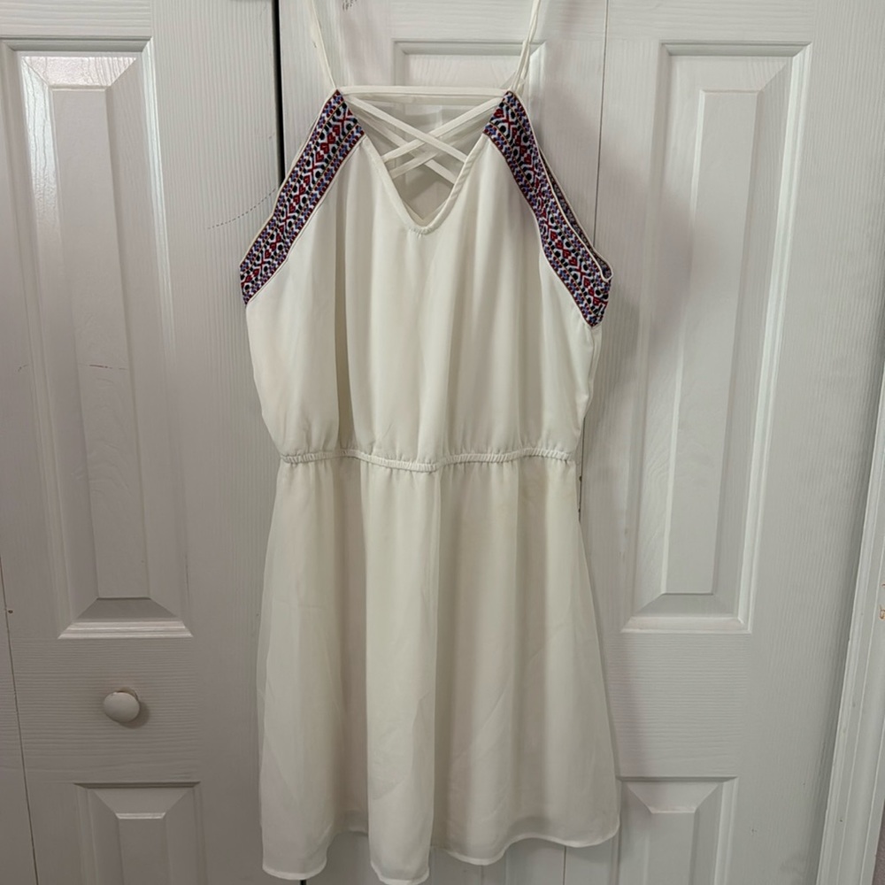 White Dress with Tribal detail